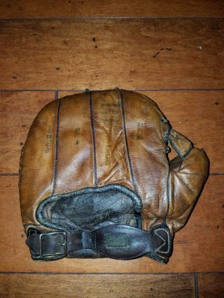 Antique Victor Wright And Ditson Basemans Mitt Baseball Glove