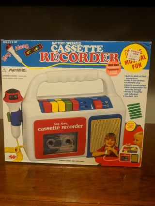 W/ Receipt Vintage Sing Along Tot Tunes Cassette Recorder From 1996