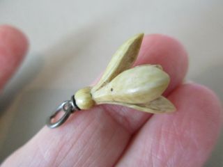 Antique Victorian Art Nouveau Lily Of The Valley Snowdrop Fob Charm Pendant Old