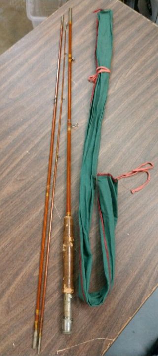 Vintage Goodwin Granger Special 3 - Piece Bamboo Fly Rod (9 Ft. ) With Soft Tube