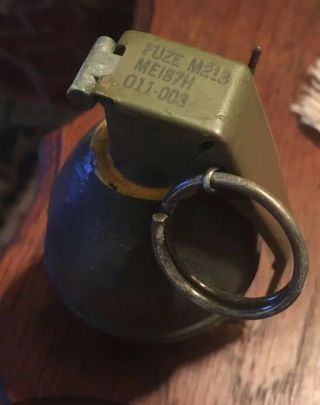 Vintage Practice Hand Grenade Dummy Fuze M218 Me187h 011 - 003 Faux