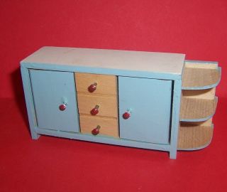 Vintage Dolls House Twiggs 16th Lundby Scale Kitchen Cupboard Unit With Shelves