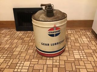 Vintage Standard Oil Five Gallon Gear Lubricant Can
