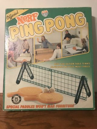 Vintage 1987 Parker Brothers Nerf Ping Pong Set