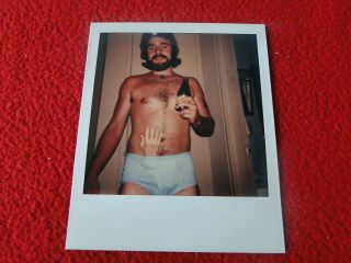 Vintage Photo Polaroid Semi Nude Beefcake Model 18 Year Old,  Snapshot Gay A29