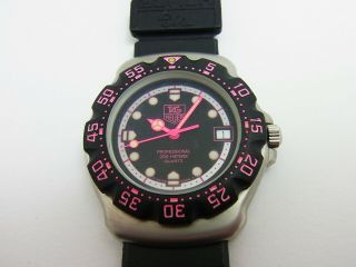 Tag Heuer Black Pink Formula 1 F1 Mid Unisex 37.  5mm Swiss Quartz Watch 377.  513