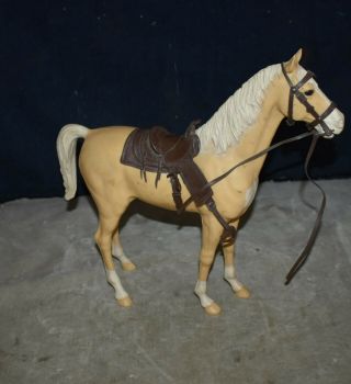 Vintage Marx Large Johnny West Horse – Stallion W/saddle,  Gear
