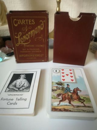 Antique Rare Lenormand (fortune Telling) Cards Tarot Sylvia D 