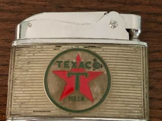 Vintage Flat Advertising Lighter Texaco Oil & Gas