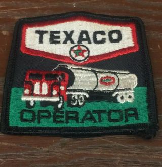 Texaco Gas Oil Sew On Patch Operator Tank Truck Vintage Collectible 2 3/4 " X 3 "