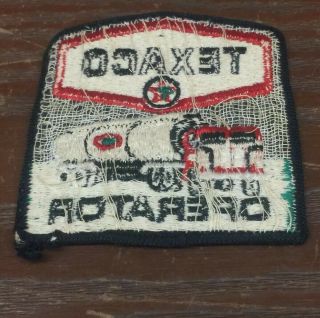 TEXACO GAS OIL SEW ON PATCH OPERATOR TANK TRUCK VINTAGE COLLECTIBLE 2 3/4 