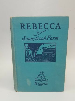 Rebecca Of Sunnybrook Farm,  Kate Douglas Wiggin,  1917,  Antique Book,  Blue,  Aqua
