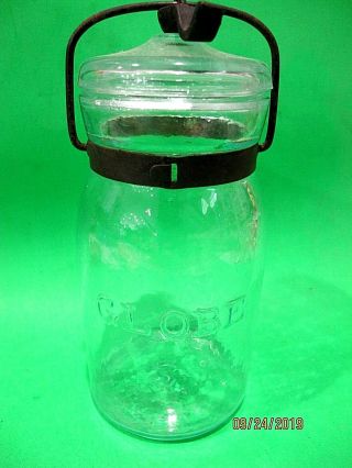 Vintage Clear Globe Quart Fruit Jar Antique Bottle Patented May 25th 1886
