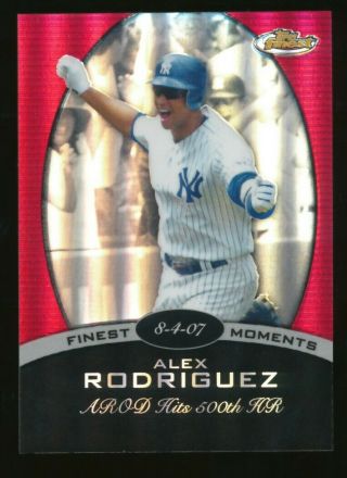 2008 Topps Finest Moments Fm - Ar Alex Rodriguez Red Parallel 13/25 Yankees (br