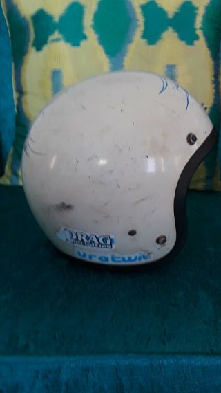 VINTAGE 1971 BELL R - T HELMET WITH PINSTRIPING 3