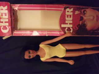 Mego Hollow Body Cher W Yellow Swimsuit & Box