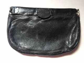 Estate Vintage Dunhill England Leather Hinged Sides Tobacco Pouch Case