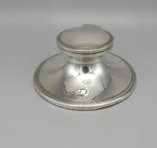 George V Silver Capstan Inkwell 1922
