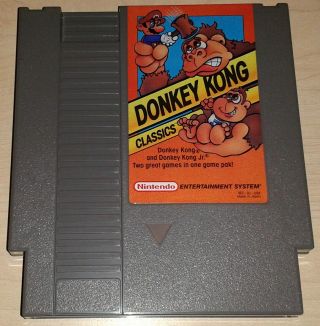 Donkey Kong Classics Nintendo Nes Vintage Retro Game Cartridge