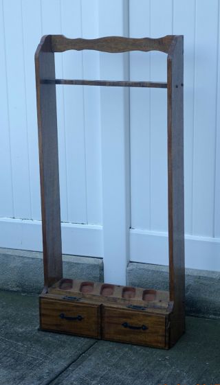 Classical Vintage Long Rifle Gun Display Stand Musket Antique Rack Storage