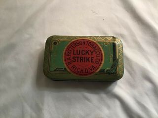 Vintage Lucky Strike R.  A.  Patterson Tobacco Co.  Tin,  Pocket Tin.