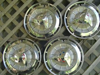 1962 62 Chevrolet Chevy Impala Ss Hubcaps Wheel Covers Antique Vintage Classic