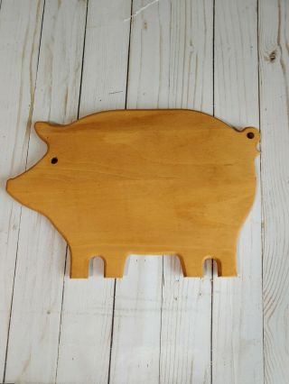 Vintage Wooden Pig Cutting Board,  Trivet,  Wall Decor