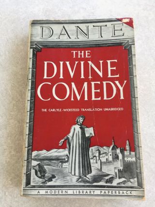 The Divine Comedy By Dante (vintage 1950 Random House Softcover),