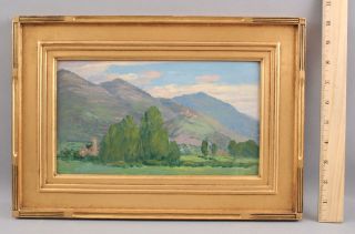 Antique Will Hutchins Impressionist Mountain Landscape Oil Painting,  Nr
