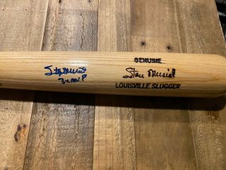 Stan Musial - Hof Autographed Signed Louisville Slugger Bat - " 3 X Mvp " - Psa/dna