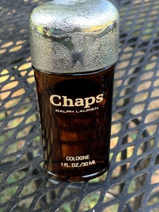 Chaps Ralph Lauren Mens Cologne 1 Oz Vintage Bottle Discontinued Fragrance Rl