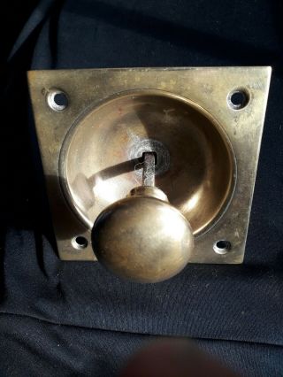 Large Vintage/ Antique Victorian Brass Door Bell Pull 2