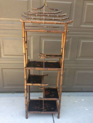Bamboo Etagere Vintage Chinoiserie