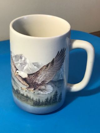 Vintage Otagiri Flying Eagle Design Nature Coffee Cup Mug Ceramic Japan Large