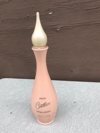Vintage Mcm Collectible Pink Avon Cotillion Cream Lotion Genie Bottle Plax Ny