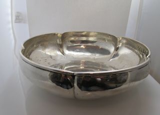 Kalo Shop Chicago Hand Wrought Hammered Large Sterling Silver Bowl Vintage