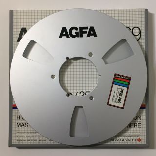 Vintage Agfa Pem 469 10 1/2 " Empty Metal Take Up Reel 1/4 " Tape Aluminum