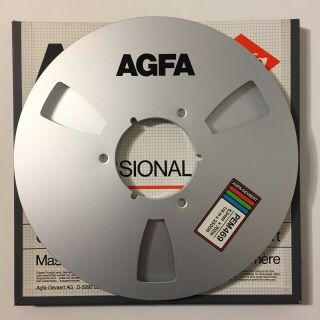 Vintage Agfa Pem 469 10 1/2 " Empty Metal Take Up Reel 1/4 " Tape