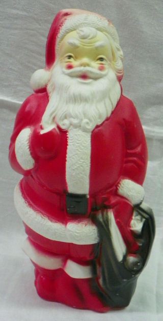 Vintage Christmas 1968 Empire Plastic Blow Mold Santa Claus Figure Decoration
