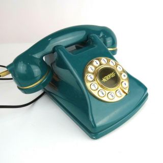Conair Metropolis Green Push Button Dial Retro Style Phone Sw2504 Vintage
