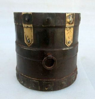 Antique Old Hand Craft Solid Iron Tribal Primitive Kitchen Grain Measurement Pot