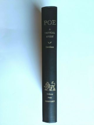 Poe: A Critical Study Hc 1957 Classic Of American Literature By Davidson