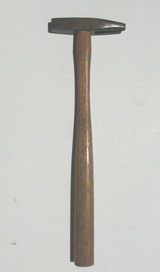 Vintage 3 1/2“ Bourne Upholstery Tack Hammer Wooden Handle Tool