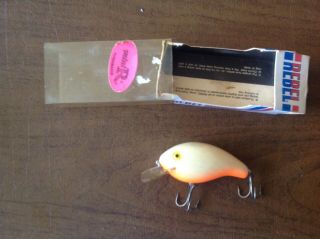 Rebel Mini R Noisemaker Square Bill Bone Orange Belly Fishing Lure Rare Vintage 2