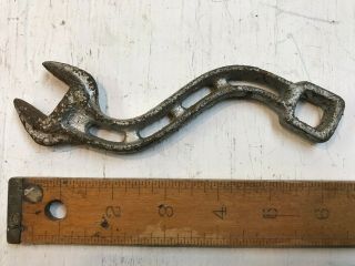 Old Antique Early Planet Jr Curved Wrench Cultivator Plow Farm Implement Wrench