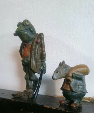 Austrian Cold Painted Bronze Wind And The Willows Characters Mr Toad & Mr Badger
