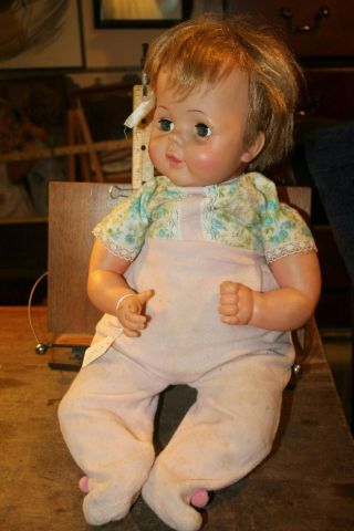 Thumbelina 20 " Vintage Ideal Baby Snoozy Doll Ytt - 19 - 2 Wind Up Complete