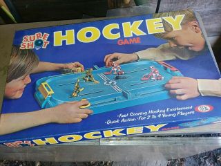 Vintage 1970 Sure Shot Hockey Game Ideal Toy Corp Jf