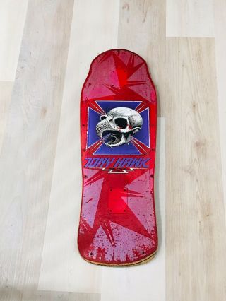 Vintage Og Powell Peralta Red 1980’s Tony Hawk Xt Skateboard Deck