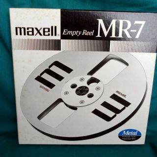 Vintage Maxell Mr - 7 Metal Empty Take Up Reel 7 " Reel To Reel Japan